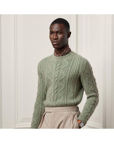 Ralph Lauren Purple Label Ralph Lauren Cable-knit Cashmere Sweater - Green