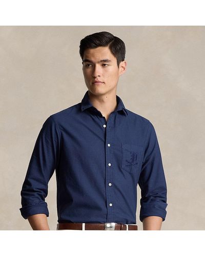 Polo Ralph Lauren Classic Fit Garment-dyed Oxford Shirt - Blue
