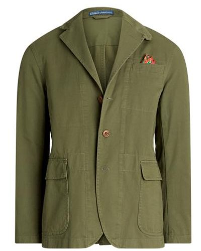 Polo Ralph Lauren Tailored Washed Twill Suit Jacket - Green