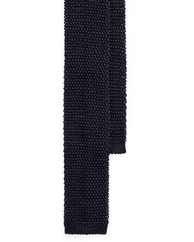Ralph Lauren Purple Label Knit Silk Tie - Blue