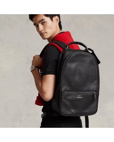 Ralph Lauren Leather Backpack - Black