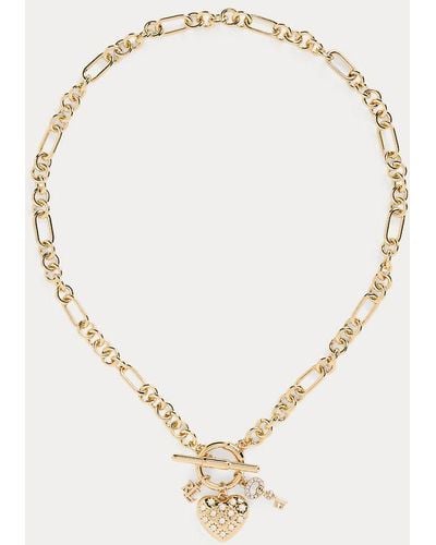 Lauren by Ralph Lauren Gold-tone Heart Pendant Necklace - Metallic