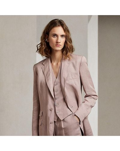 Ralph Lauren Collection Odera Linen-blend Jacket - Pink