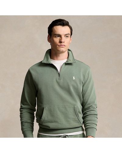 Polo Ralph Lauren Loopback Fleece Quarter-zip Sweatshirt - Green