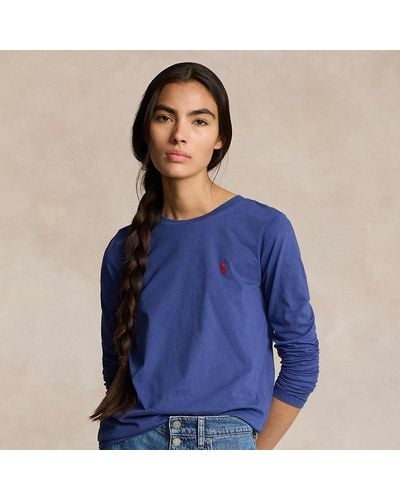 Polo Ralph Lauren T-shirt Met Ronde Hals En Lange Mouwen - Blauw