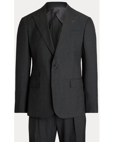 Ralph Lauren Purple Label Kent Hand-tailored Glen Plaid Suit - Black