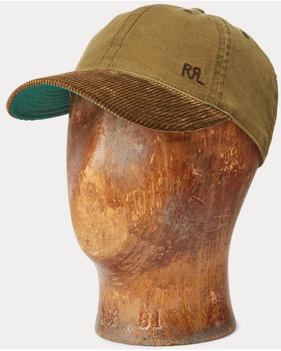 RRL Cappellino da baseball cerato - Verde