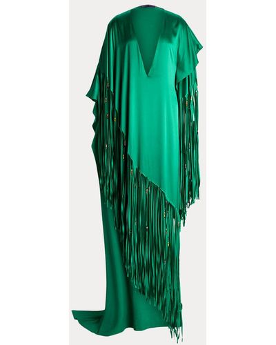 Ralph Lauren Collection Clarisa Stretch Charmeuse Evening Dress - Green