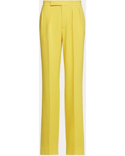 Ralph Lauren Ferra Wool Gabardine Trouser - Yellow