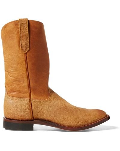 Ralph Lauren Roper Leather Cowboy Boot - Brown
