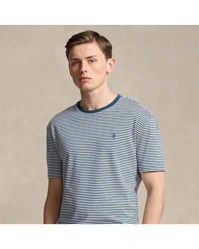 Polo Ralph Lauren Classic Fit Striped Soft Cotton T-shirt - Blue