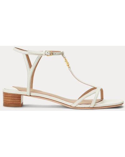 Lauren by Ralph Lauren Fallon Nappa Leather Sandal - White