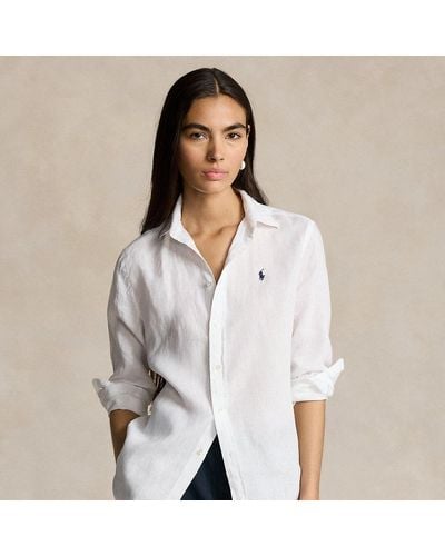 Ralph Lauren Relaxed Fit Linen Shirt - White