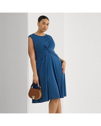 Lauren by Ralph Lauren Ralph Lauren Twist-front Jersey Dress - Blue