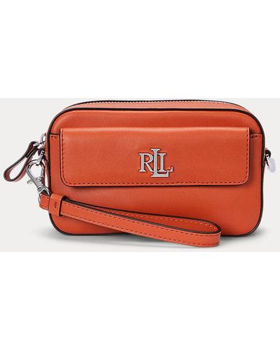 Lauren by Ralph Lauren Leather Small Marcy Convertible Pouch - Orange