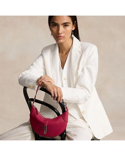 Polo Ralph Lauren Polo Id Leather Mini Shoulder Bag - Purple
