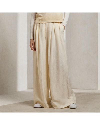 Ralph Lauren Collection Pantalón Greer plisado brillante - Neutro