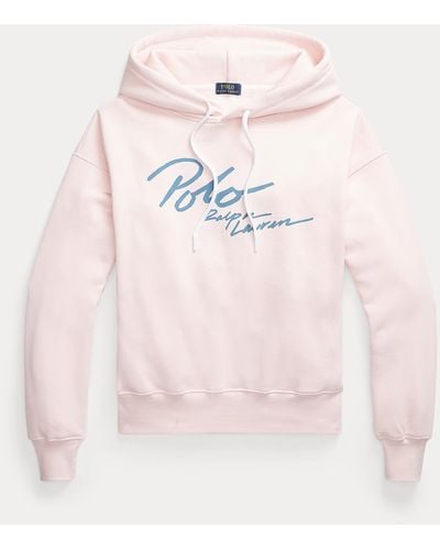 Polo Ralph Lauren Fleece-Kapuzenshirt mit Logo - Pink