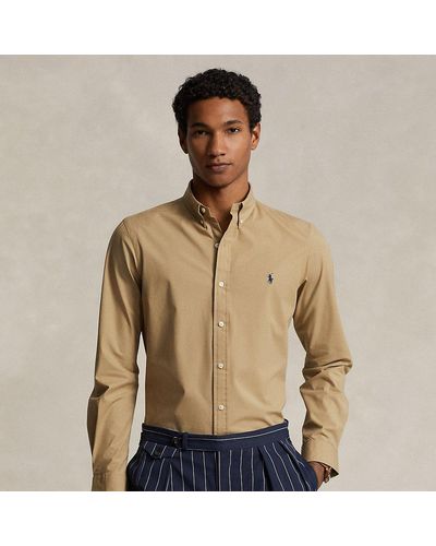 Polo Ralph Lauren Custom-Fit Hemd aus Stretchpopeline - Natur