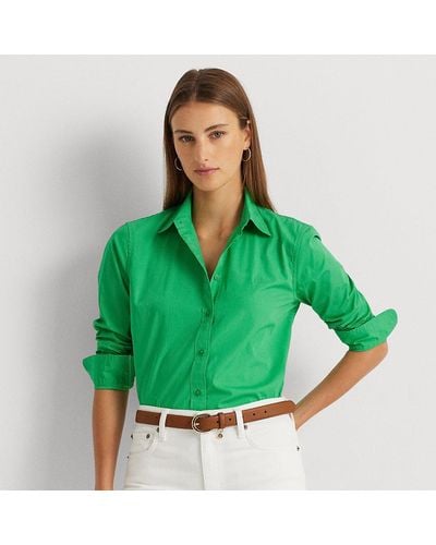 Lauren by Ralph Lauren Featherweight Cotton Shirt - Green
