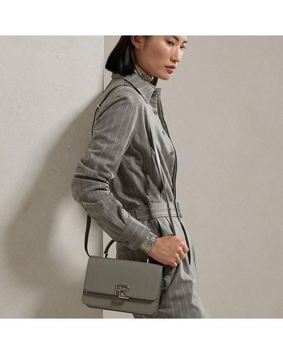 Ralph Lauren Collection Rl 888 Box Calfskin Top Handle - Grey