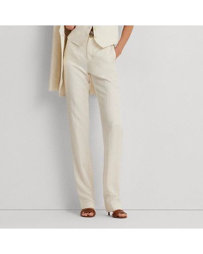 Lauren by Ralph Lauren Ralph Lauren Linen-blend Twill Pant - Natural