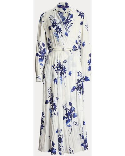 Ralph Lauren Collection Vestido de día Aniyah con textura - Azul