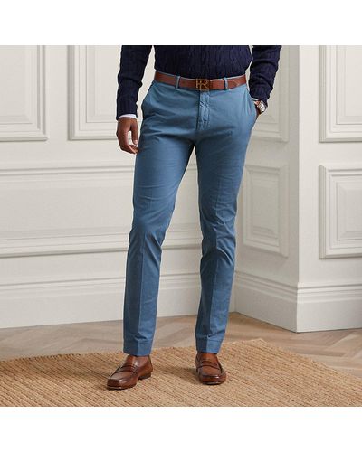 Ralph Lauren Purple Label Slim Fit Stretch Chino Trouser - Blue