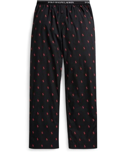 Polo Ralph Lauren Pantalon de pyjama motif poney - Noir