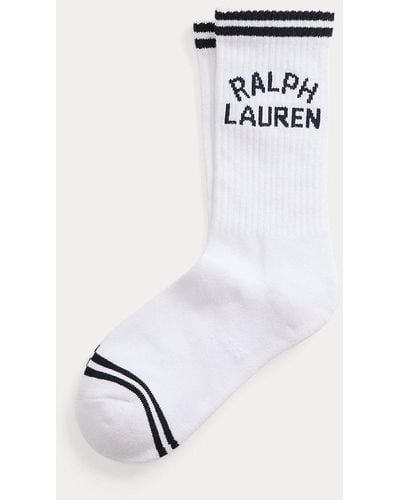 Polo Ralph Lauren Baseball-Crew-Socken mit Logo - Weiß