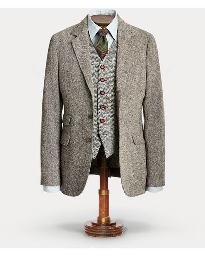 Ralph Lauren Veste costume tweed laine Donegal - Multicolore