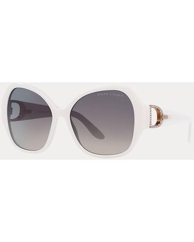 Ralph Lauren Sonnenbrille Stirrup mit Pavé - Grau
