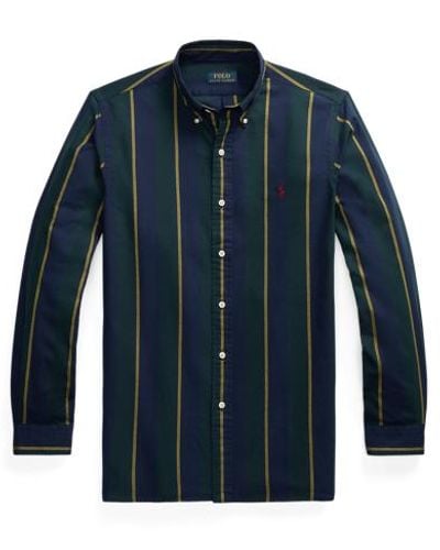 Polo Ralph Lauren Gestreiftes Classic-Fit Oxfordhemd - Blau