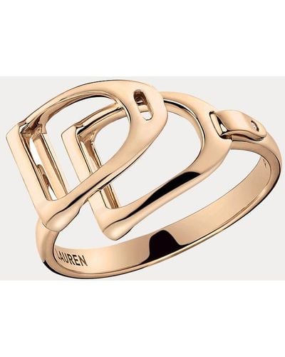 Ralph Lauren Roségold-Ring mit zwei Steigbügeln - Mettallic