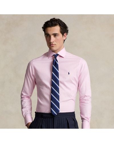 Polo Ralph Lauren Regent Slim Fit Overhemd Met Textuur - Roze
