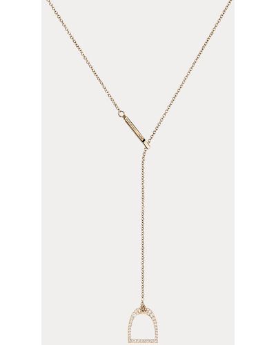 Ralph Lauren Lasso-Halskette mit Steigbügel - Weiß