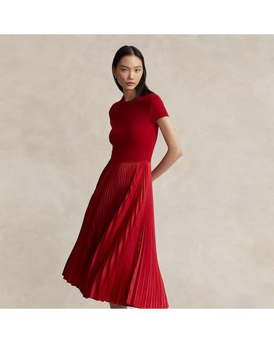 Polo Ralph Lauren Vestido bimateria de Año Nuevo Lunar - Rojo