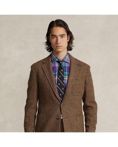 Ralph Lauren Polo Tailored Plaid Tweed Sport Coat - Brown