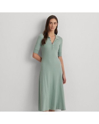 Lauren by Ralph Lauren Cotton-blend Polo Dress - Green