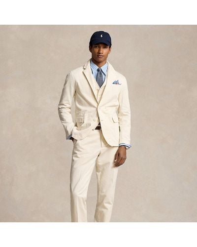 Polo Ralph Lauren Washed Twill Suit Jacket - Natural