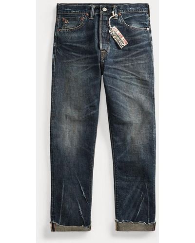 RRL Gerade Boy-Fit-Jeans - Blau