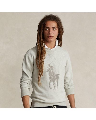 Polo Ralph Lauren Double-knit Sweatshirt Met Big Pony - Grijs