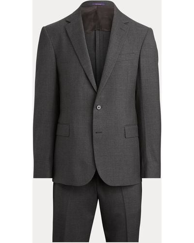 Ralph Lauren Purple Label Rlx Gregory Wool Twill Suit In Charcoal - Size 46 - Grey