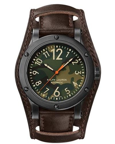 Ralph Lauren 42 Mm Aged Steel Watch - Metallic