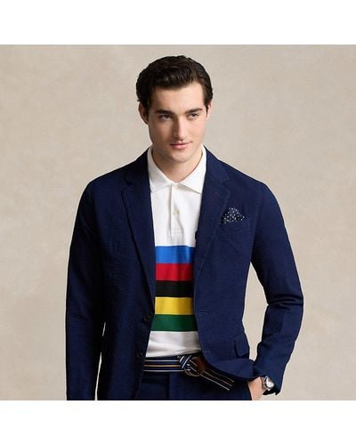 Ralph Lauren Polo Soft Modern Seersucker Suit Jacket - Blue