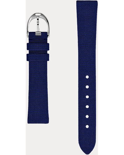 Ralph Lauren Rl888 32 Mm Grosgrain Watch Strap - Blue