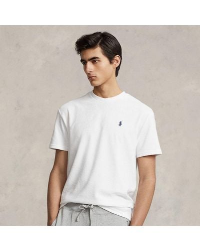 Polo Ralph Lauren Classic-Fit T-Shirt aus Frottee - Weiß