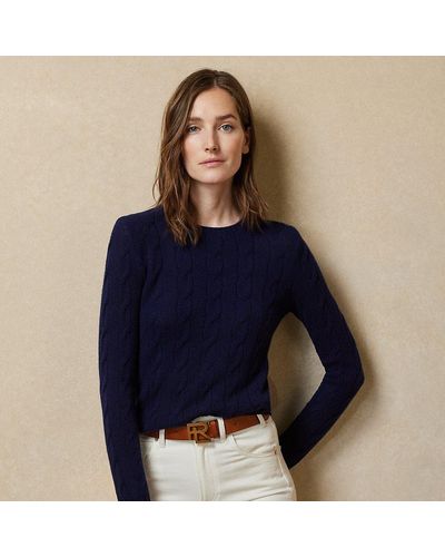 Ralph Lauren Collection Cable-knit Cashmere Sweater - Blue