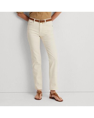Lauren by Ralph Lauren High-rise Straight Ankle Jean - Natural