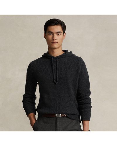 Ralph Lauren Washable Cashmere Hooded Sweater in Brown for Men | Lyst